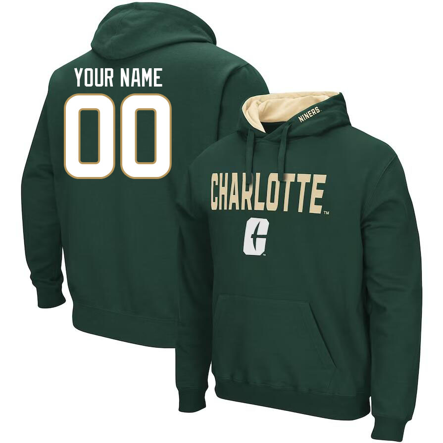 Custom Charlotte 49ers Name And Number College Hoodies-Green